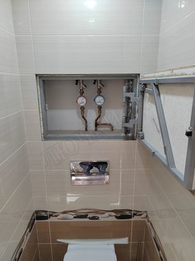 Люк под плитку Нажимной Железяка, 2 створки Люк под плитку Нажимной Железяка, 2 створки