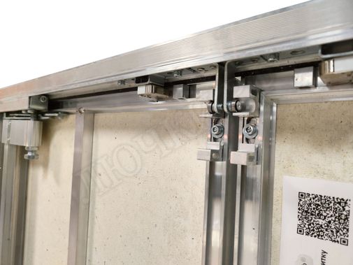 Люк под плитку Нажимной Мега Алюм 2.0, 2 створки 2000*950 Люк под плитку Нажимной Мега Алюм 2.0, 2 створки 2000*950