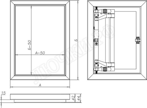 Люки под плитку Евроформат АТР Люки под плитку Евроформат АТР
