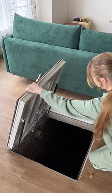 Напольный люк Самоподъемный Невидимка уголок 500*1850 Напольный люк Самоподъемный Невидимка уголок 500*1850