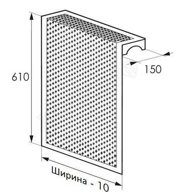 Радиаторный экран с перфорацией Цветок Перфорированный верх 1090*610 Радиаторный экран с перфорацией Цветок Перфорированный верх 1090*610